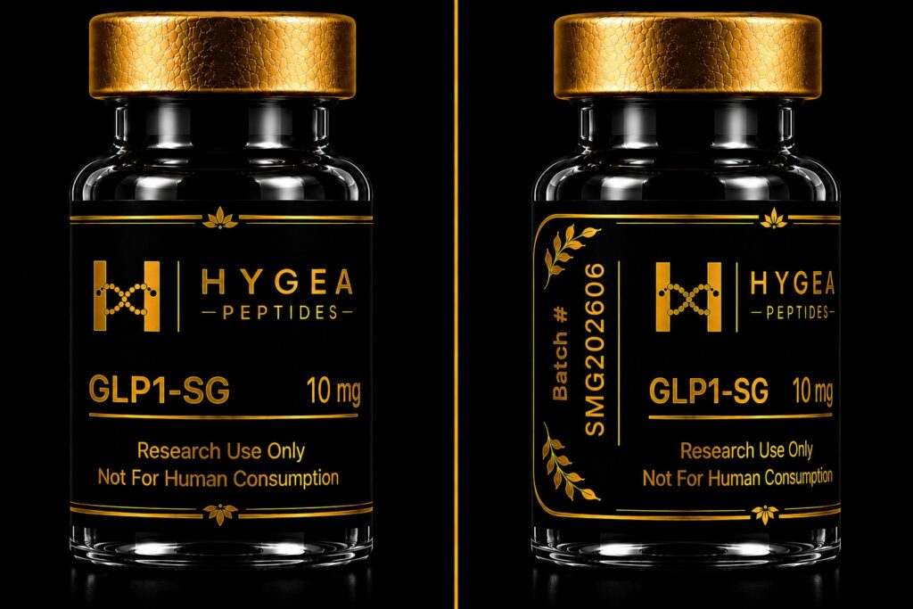 Products GLP1-SG 10mg Hygea Peptides Research Product Vial