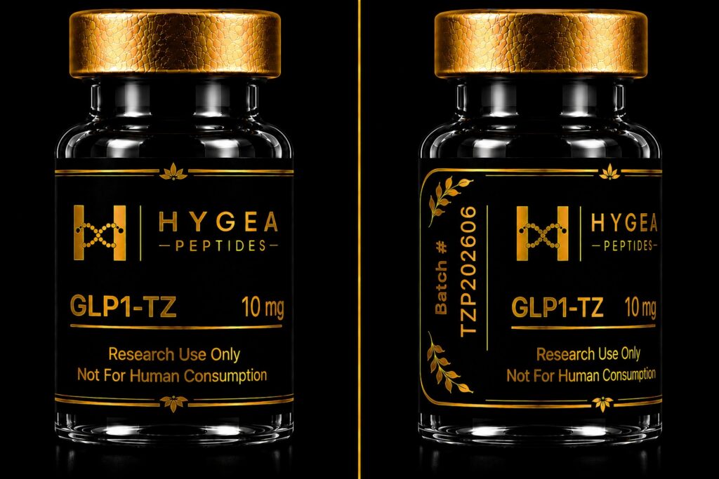 Products GLP1-TZ 10mg Hygea Peptides Research Product Vial