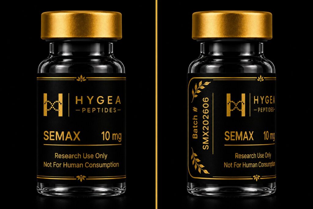 Products Semax 10mg Hygea Peptides Research Product Vial
